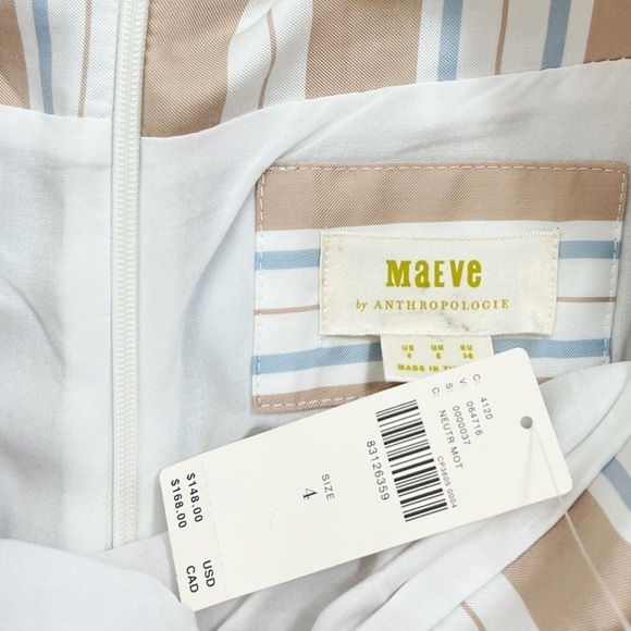 NWT Anthropologie Maeve Asymmetrical Striped Wrap Skirt - Picture 7 of 9